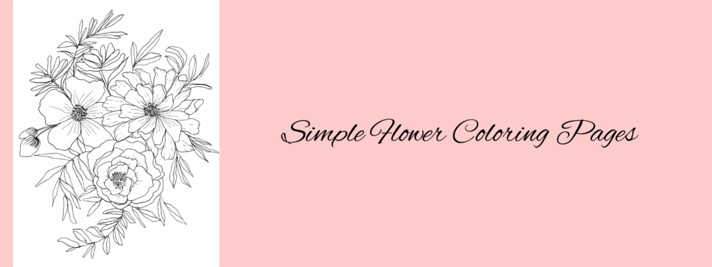Simple Flower Coloring Pages Pribbles