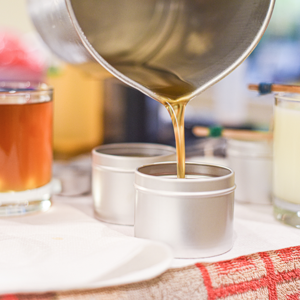 making candles to sell