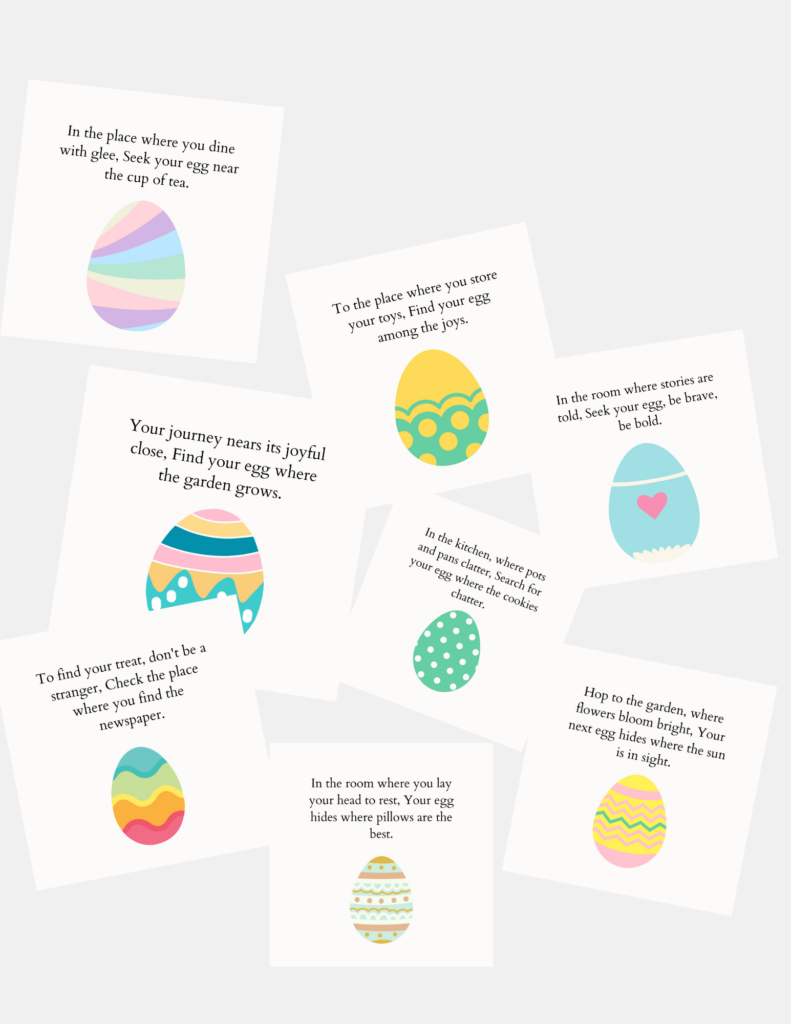 easter egg hunting printable