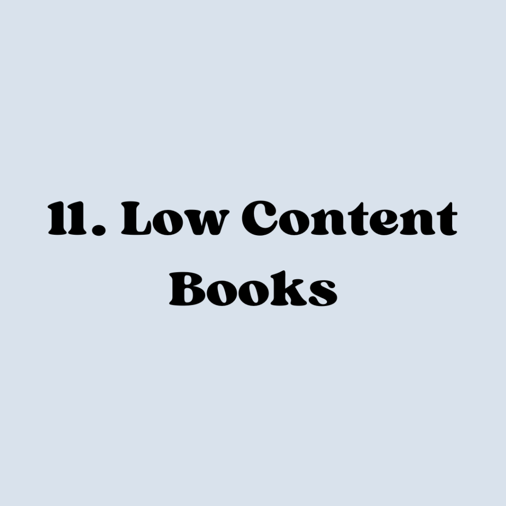 low content books