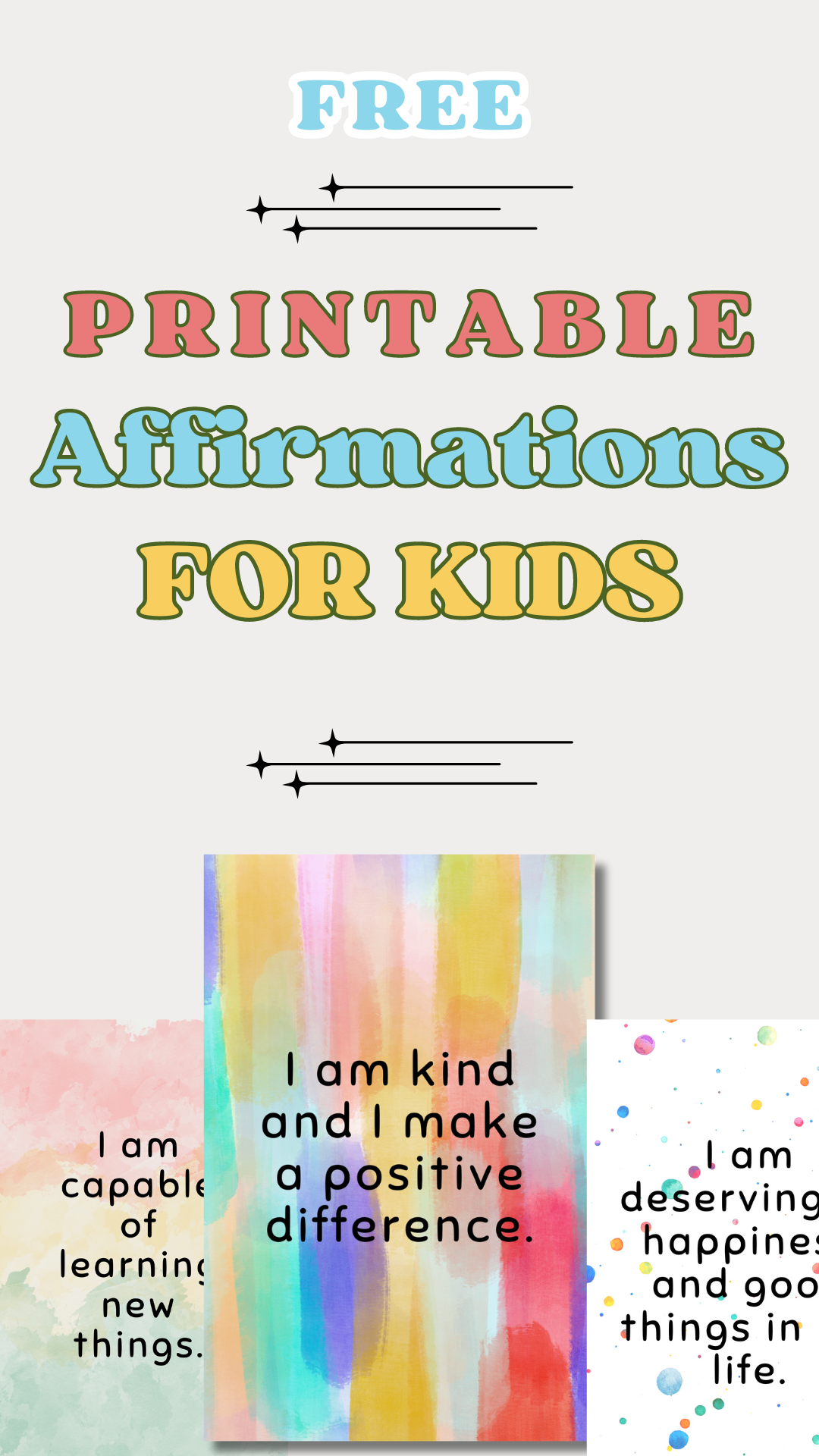 Printable Affirmations for Kids ( 50 Bonus Amazing Affirmations) Pribbles Printable Affirmations for Kids ( 50 Bonus Amazing Affirmations) Pribbles