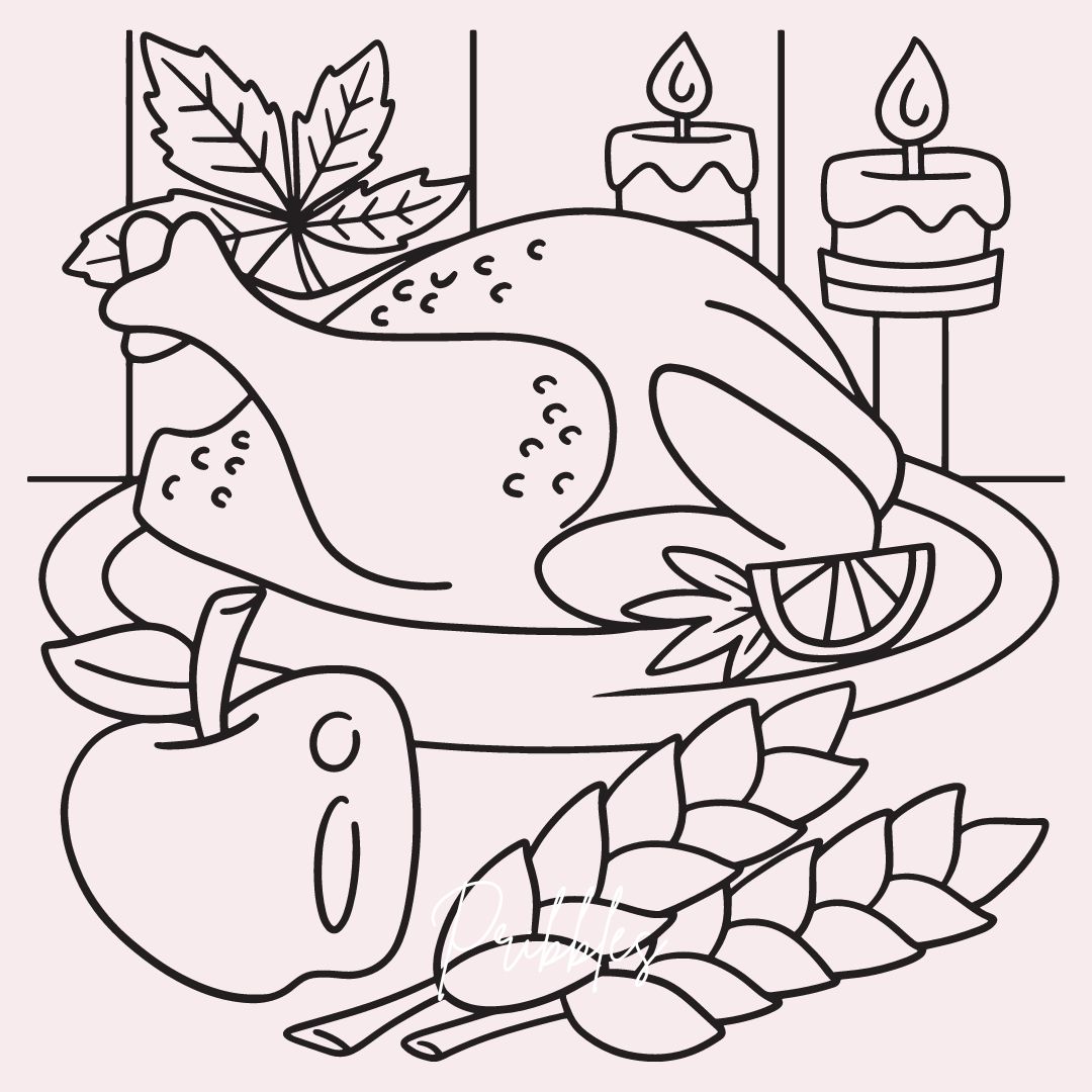 Super Cute Thanksgiving Coloring Pages for Kids Pribbles