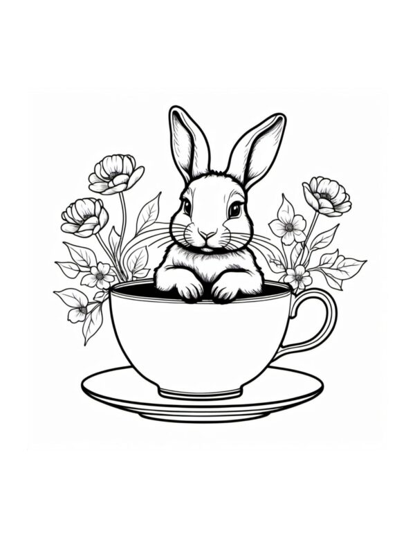 7 Super Cute Bunny Coloring Pages for Kids - Pribbles