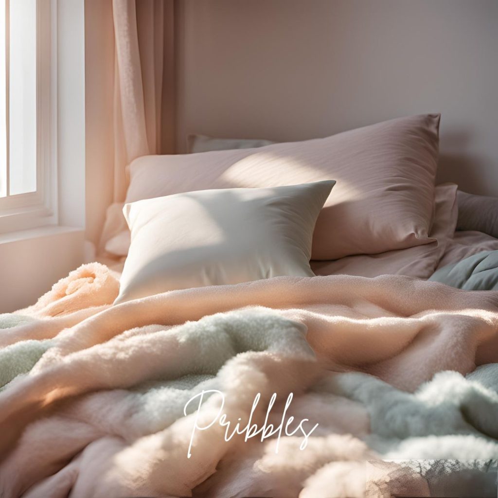 making a bed