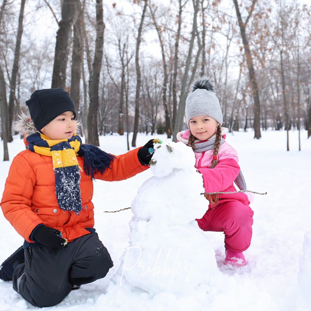 building a snowman
