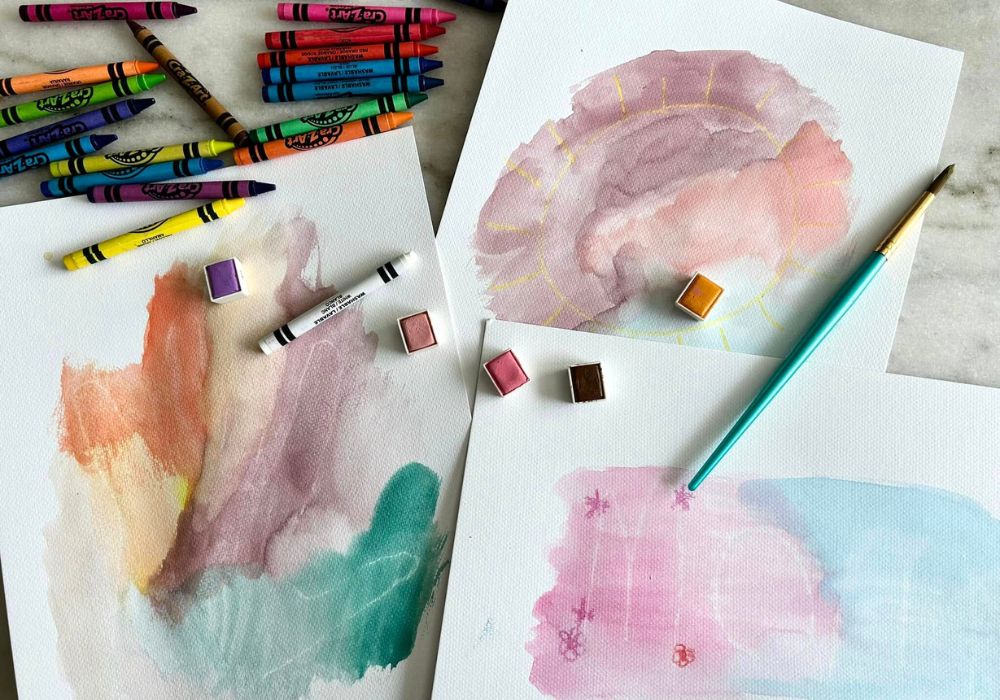crayon resist art