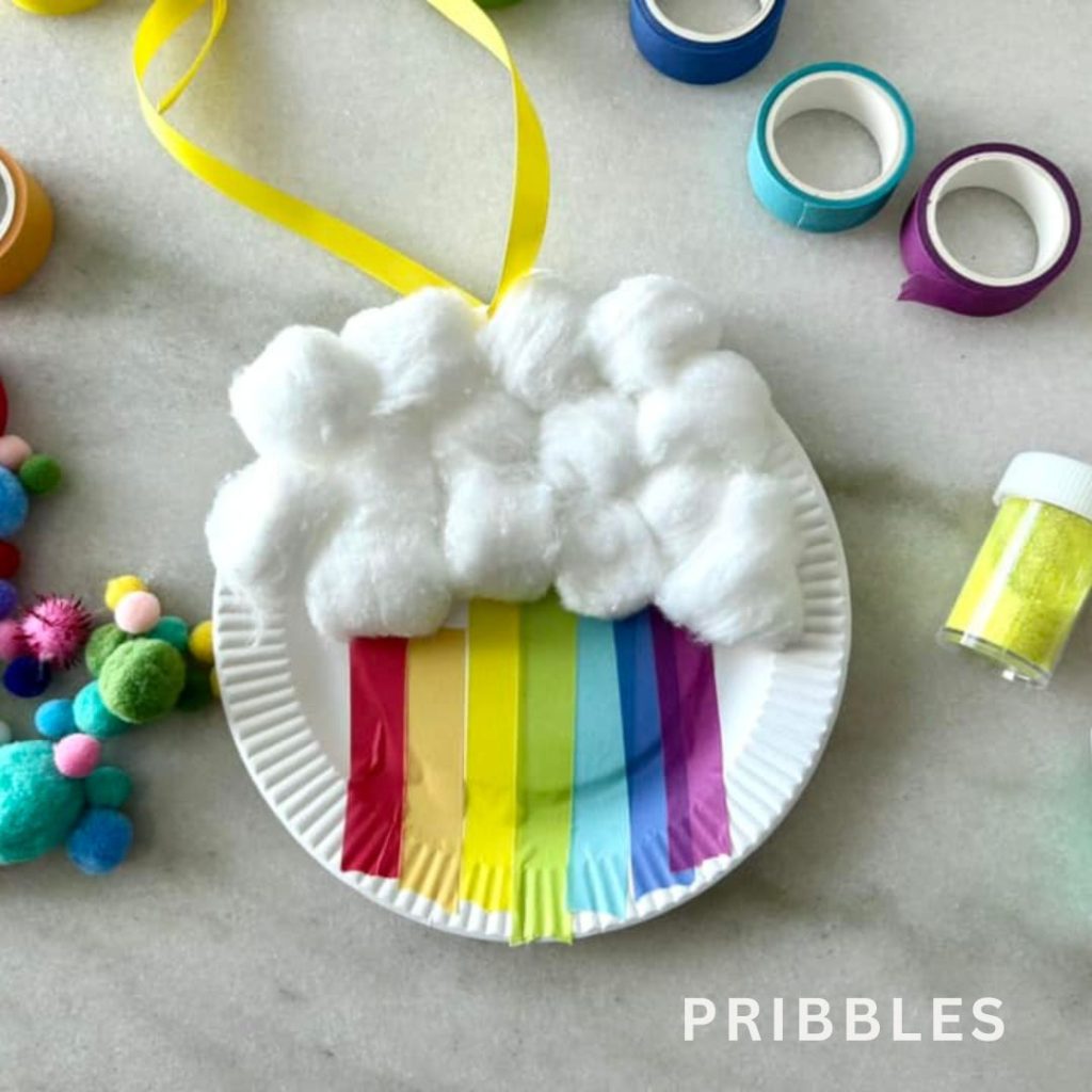 paper plate rainbow craft