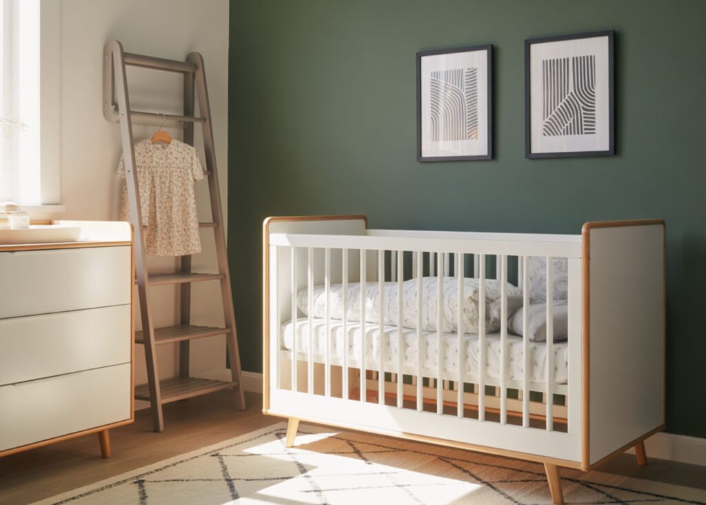 green baby room inspo