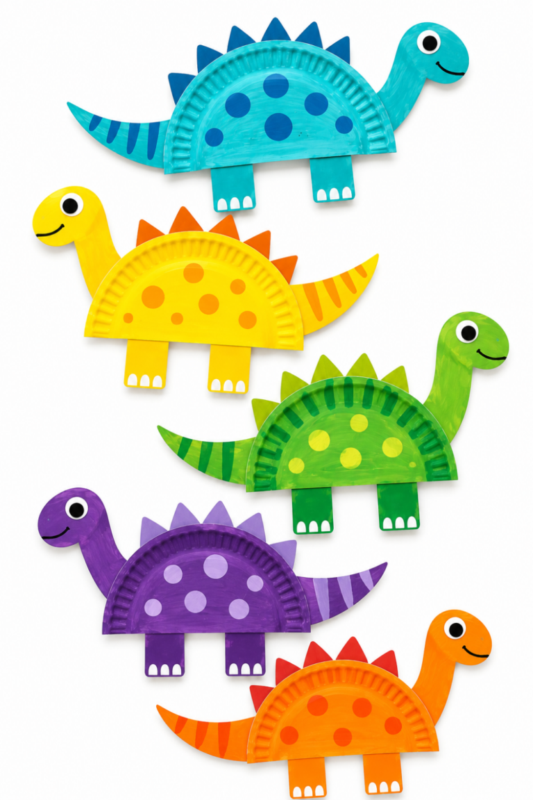 Paper Plate Dinosaur Craft for Preschoolers